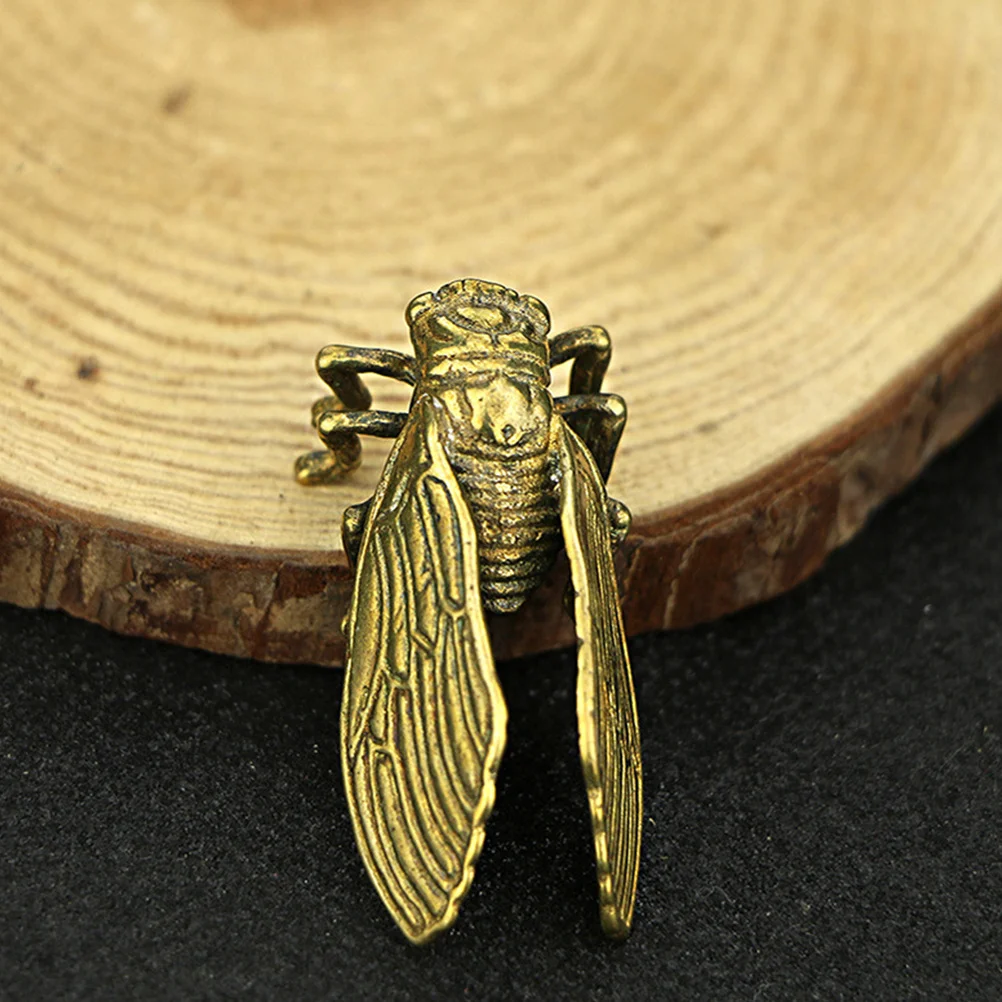 

Brass Cicada Desktop Ornament Exquisite Creative Tabletop Decoration Home Furnishing Delicate Office Decoration Gift