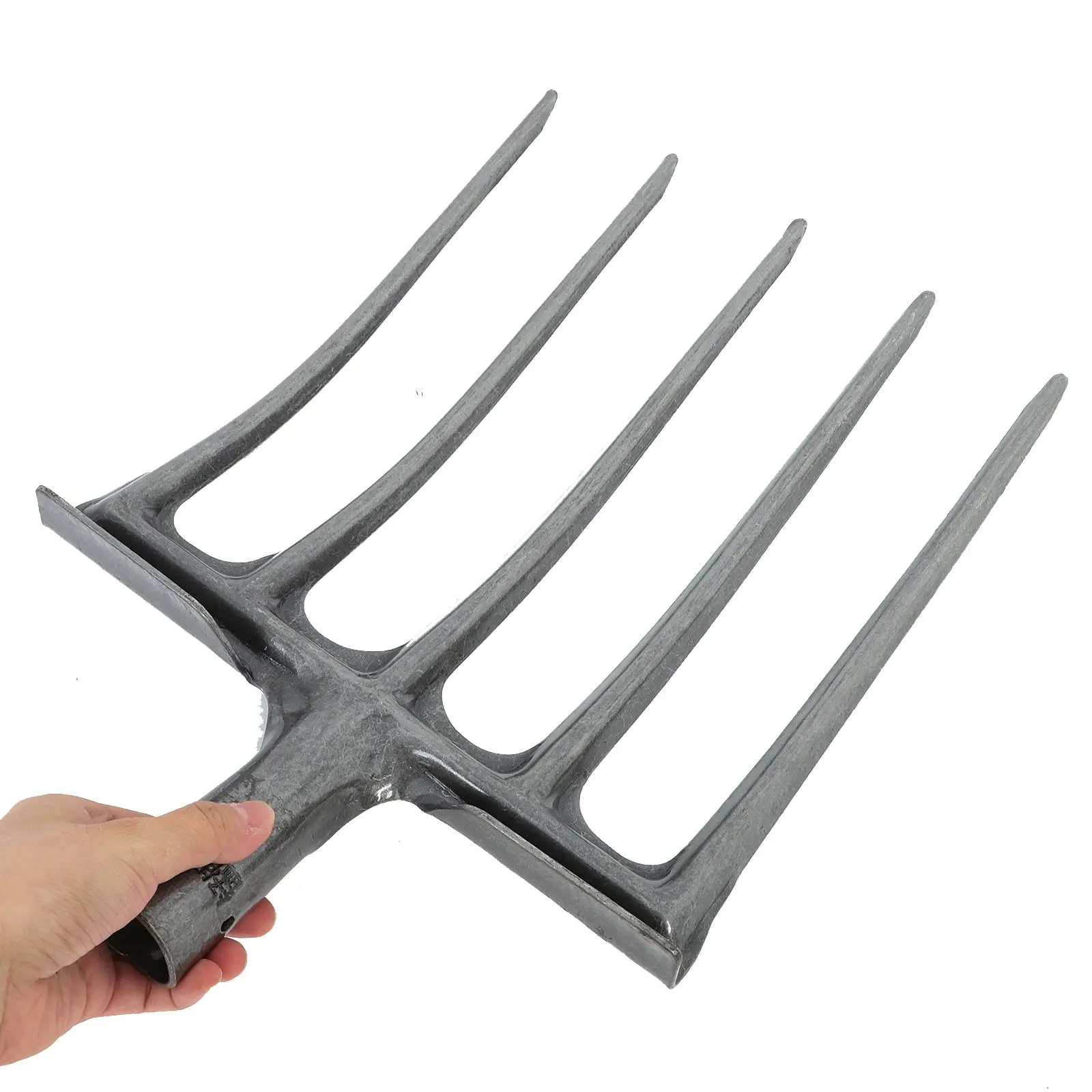

5 Teeth Sturdy Steel Garden Hand Rake Head Farm Tool Weeding Scarifier Agricultural Nail Harrow Metal Harrow Garden Weeding Tool