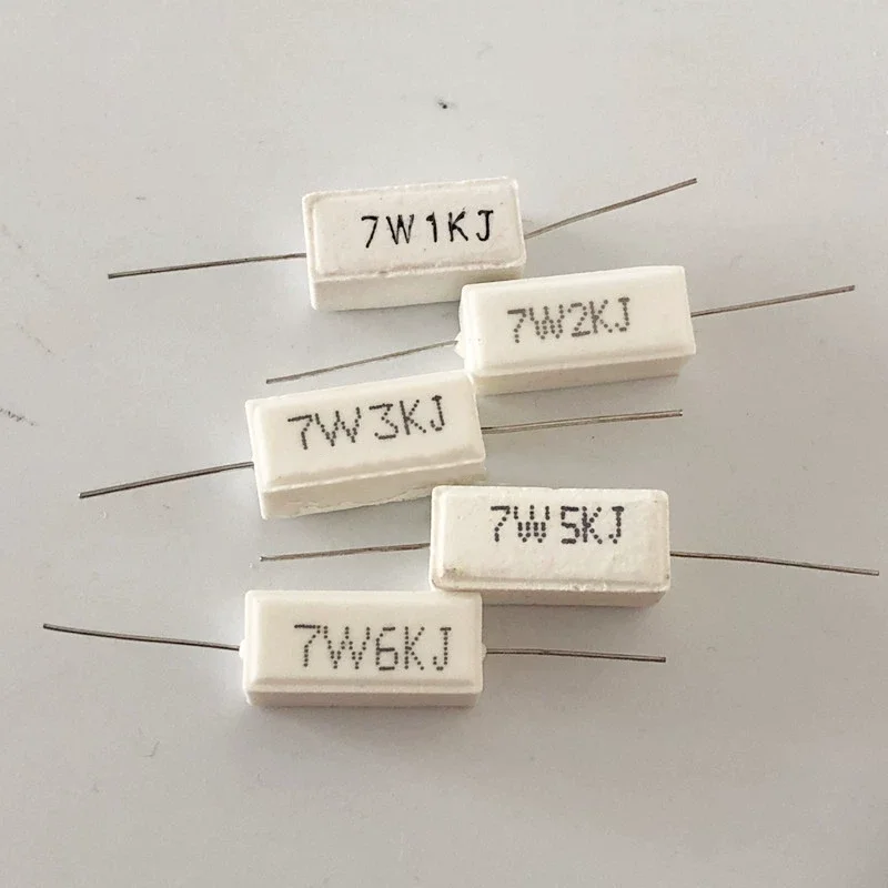 Resistor De Cimento Horizontal Cerâmico, Caixa De Luz Eletrônica LED, 10Pcs