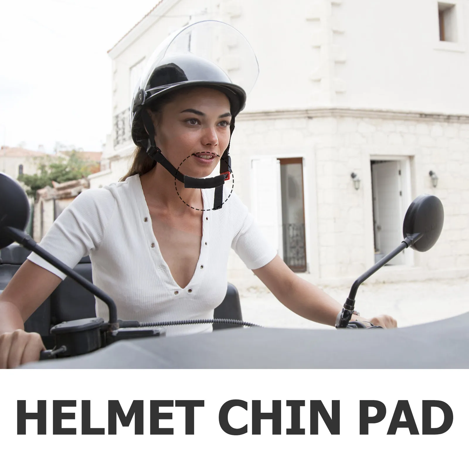 2Pcs Chin Pad Sponge Cushion Secure Fit Cycling Bike Motorcycle Replacement Jaw Pads Cushion Mat Black