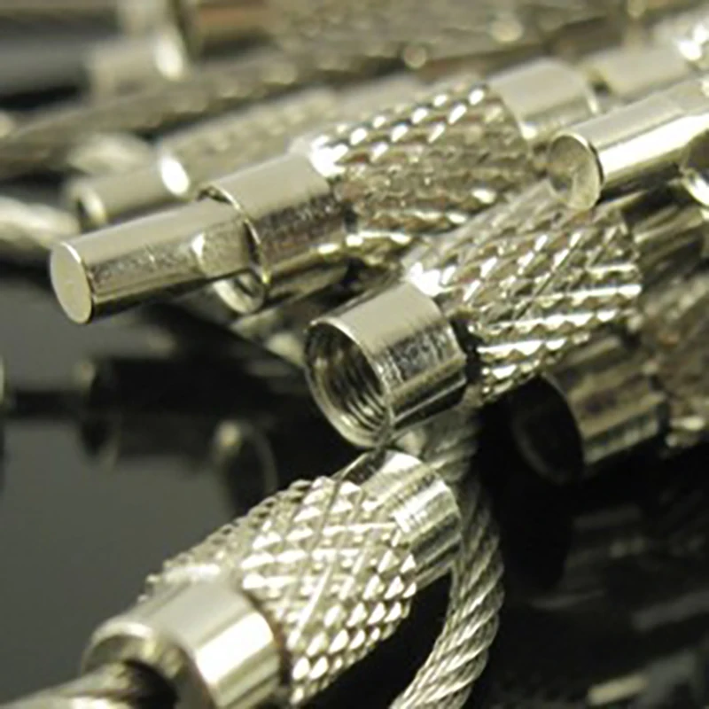 EDC Stainless Steel Wire Rope Key Chain Carabiner Cable Key Ring Outdoor Hiking Bushcraft Loop Circle Multi-Tool Keychain