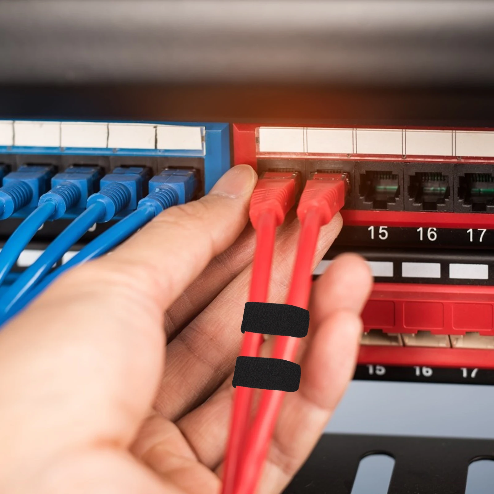 

3 Rolls Black Reusable Cable Straps Hook and Loop Wire Ties for Cord Organizer Electronics Computer Fastening Cable