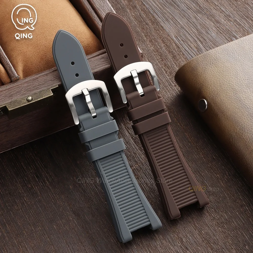 for Patek Philippe Nautilus 5711 5712 5726 5980 Series Silicone Watch Bands Replacement Flexible Rubber Strap 25mm*13mm Bracelet