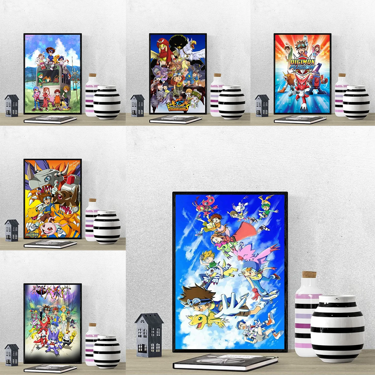 Digimon Anime Canvas Poster Decoration Pictures Room Wall Decor Painting Decorative Paintings Art Mural Home Decorations Living