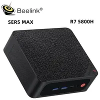 Beelink SER5  R7 5800H Mini PC Windows 11 WiFi6 DDR4 M.2 NVME SSD BT5.2 4K 60Hz 1000M Dual HD Desktop Computer