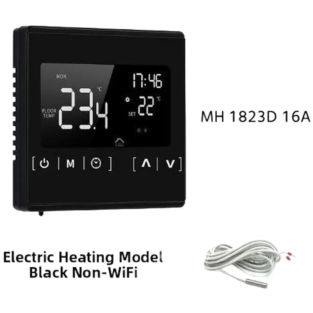 

1 шт. умный ЖК-термостат с сенсорным экраном для электрического подогрева пола 5 + 2 программируемый регулятор температуры подогрева пола