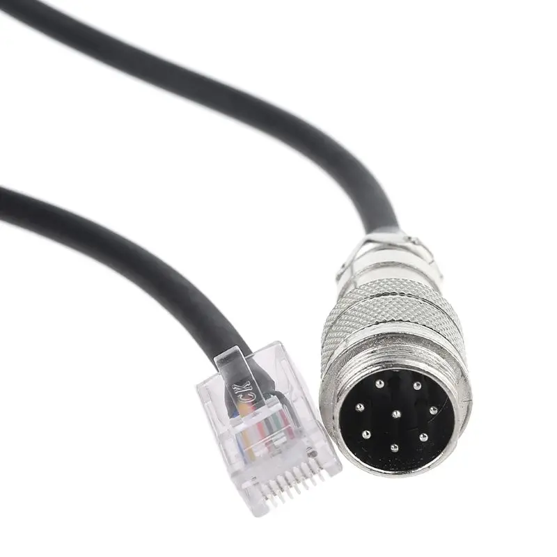 8 Pin To RJ-45 Modular Plug Mic Cable Adapter For Yaesu Microphone MD-200 MD-100 FT-450 FT-900 FT-991 Dropshipping