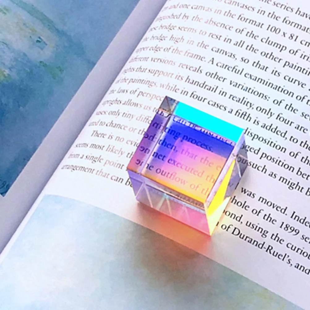 

2 Pcs Spectrometer Delicate Photography Prop Prism Toy Optical Cube Prisms Mirror