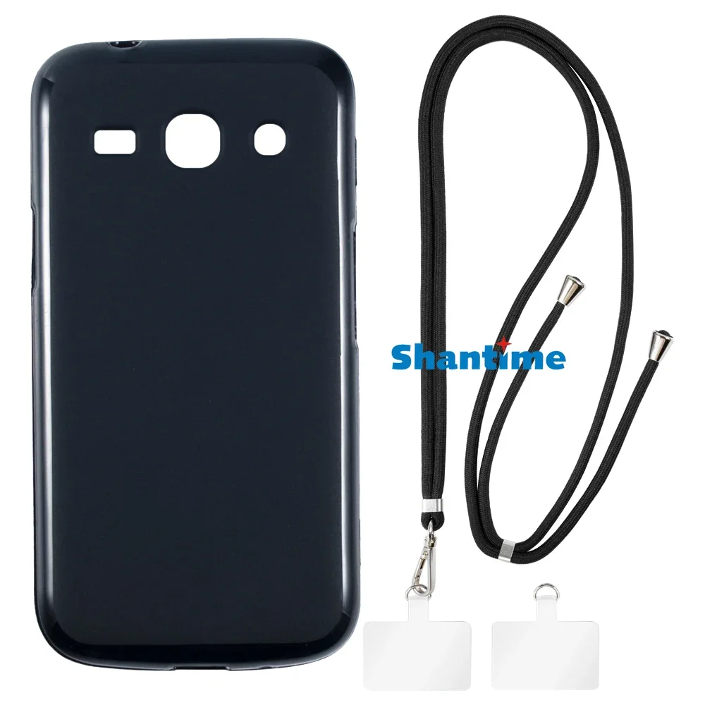 Suitable for Samsung Galaxy Star 2 Plus G350E Case + Ajustable Neck/Crossbody Lanyards and Spacers, Silicone TPU Cover