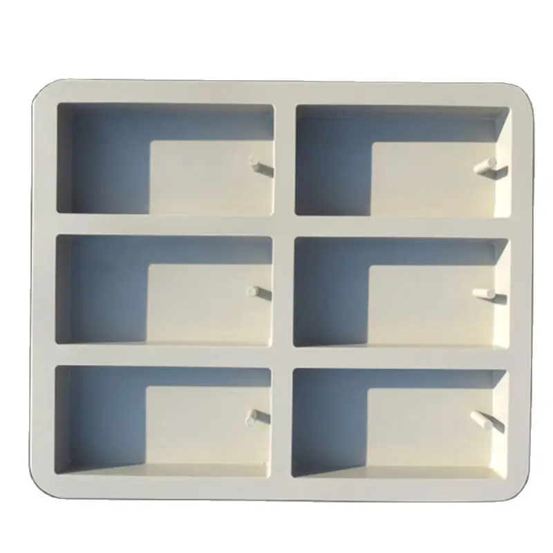 

6 Holes Rectangle Silicone Cake Mold Bakeware Home Baking Cake Pans Chocolate Candle Mold E681