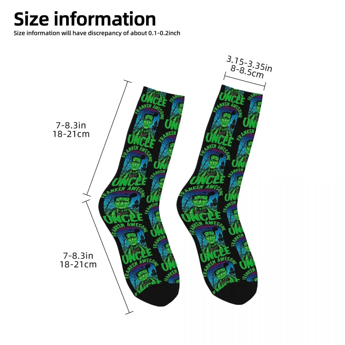 Halloween Awesome Uncle Frankenstein Unisex Winter Socks Windproof Happy Socks Street Style Crazy Sock