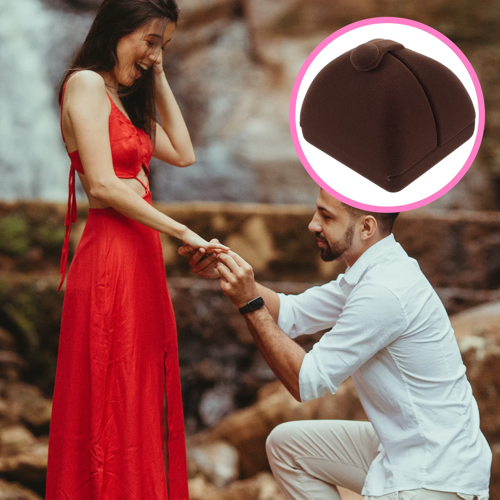 

Wedding Ring Box Small Compact Size Engagement Proposal Ring Case Romantic Jewelry Storage Wedding Gift Box Decorative Boxes