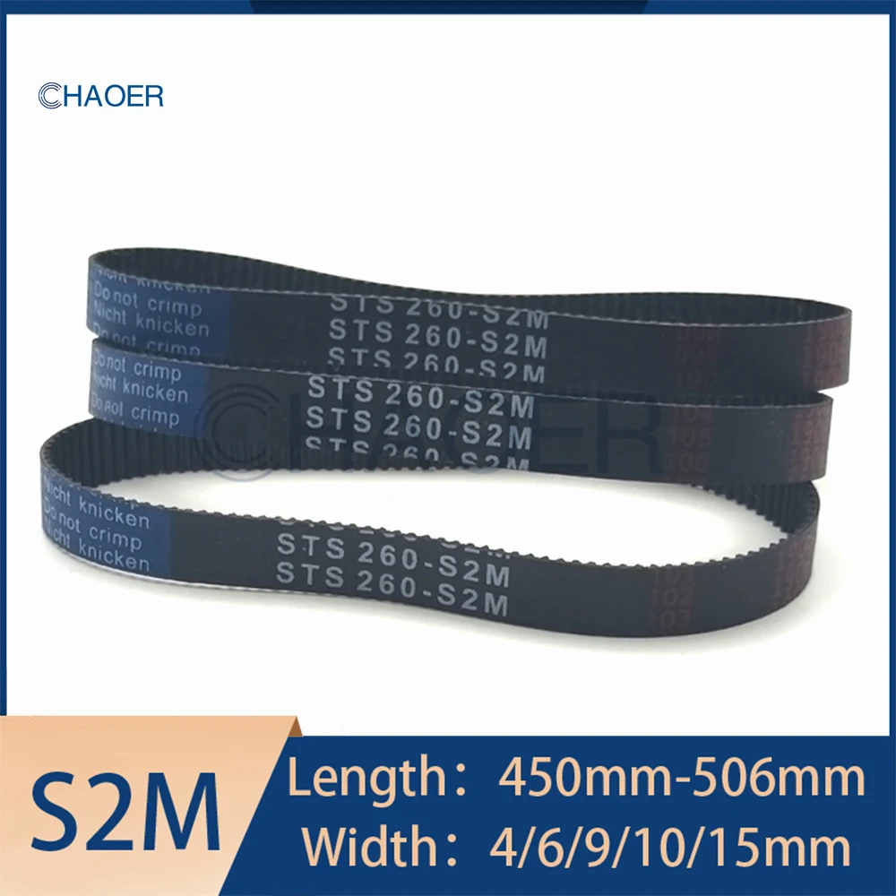 

S2M Synchronous Belt Length 450 452 454 456 460 464 468 474 478 480 488 492 498 500 502 504 506mm Width 4 6 9 10 15mm Drive Belt