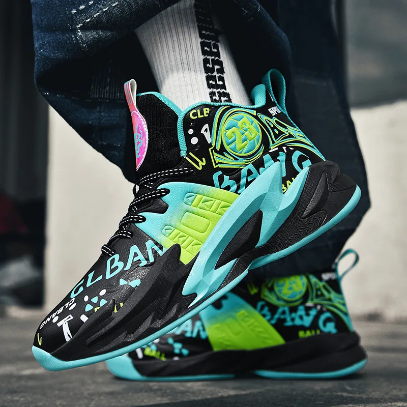 

2024 New Men's Basketball Shoes Breathable Sports Shoes Women Training Athletic Basketball Sneakers Zapatos De Mujer Tendencia