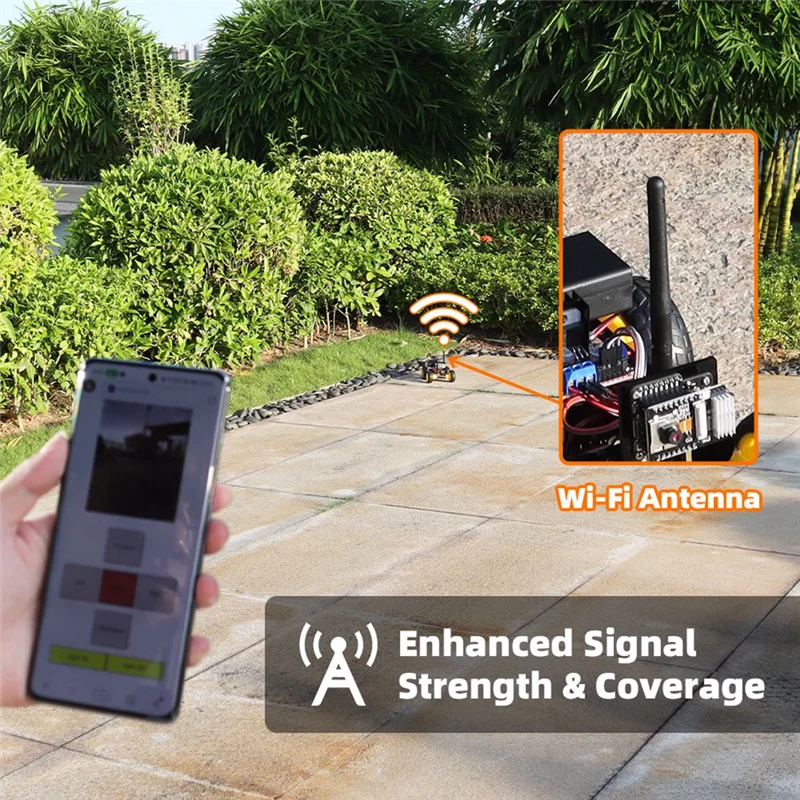 4WD الذكية سيارة روبوت ESP32 كاميرا واي فاي أتمتة عدة لاردوينو برمجة ESP روبوت مع هوائي التعلم الترميز عدة