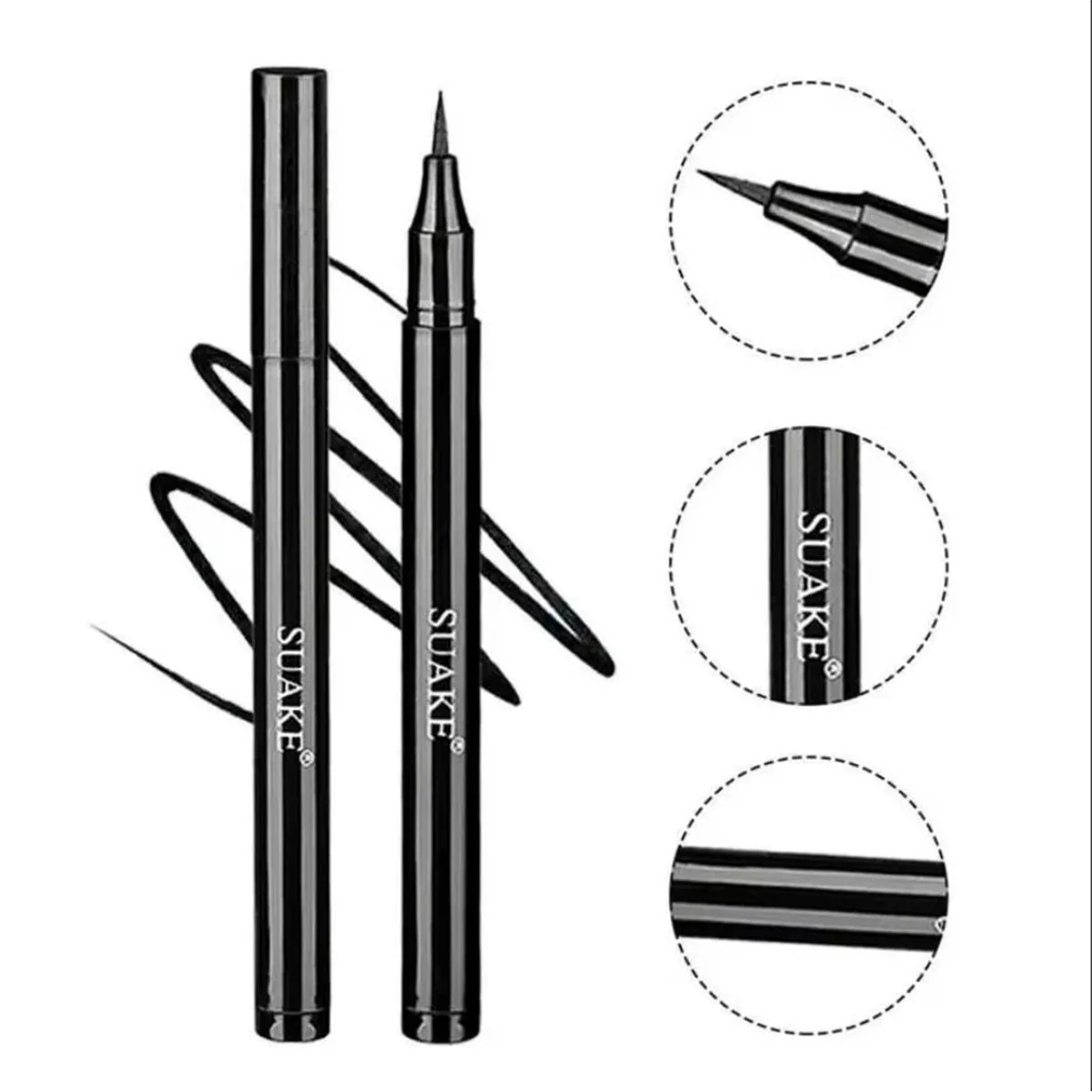 1/5pcs Liquid Waterproof Eyeliner Pen Black Pen Silk Fiber Slender Eyeliner Pen Fast Drying Liquid Eyeliner Eye Makeup Tool