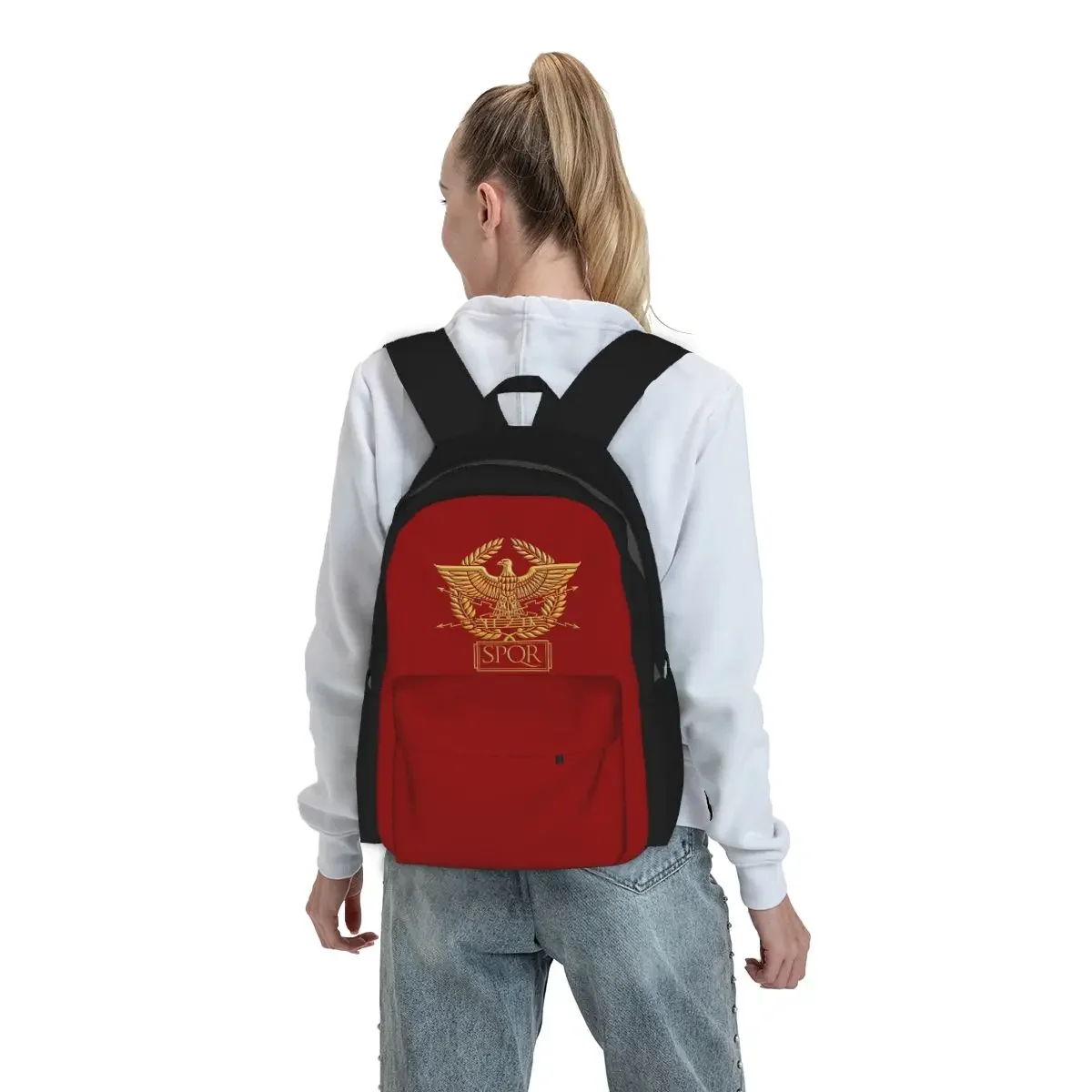 

Rome SPQR Roman Backpack Student BookBag Children School Bag Laptop Shoulder Bags for Men Women