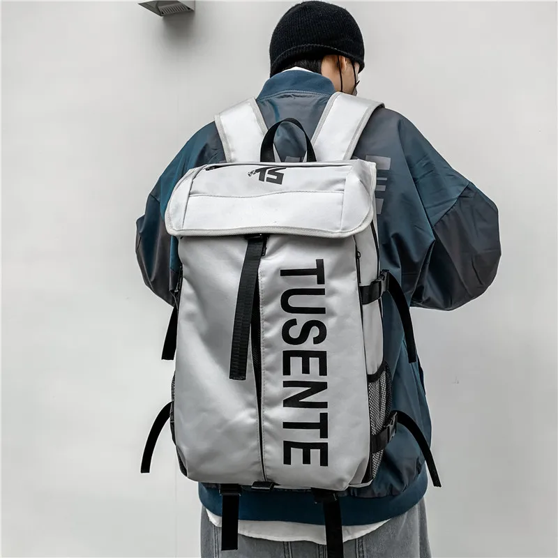 

ex Large Capaci Bapa Baskeall Sports Travel Bag Street Sle Trendy Workwear Functional Design Ox Cloth Material