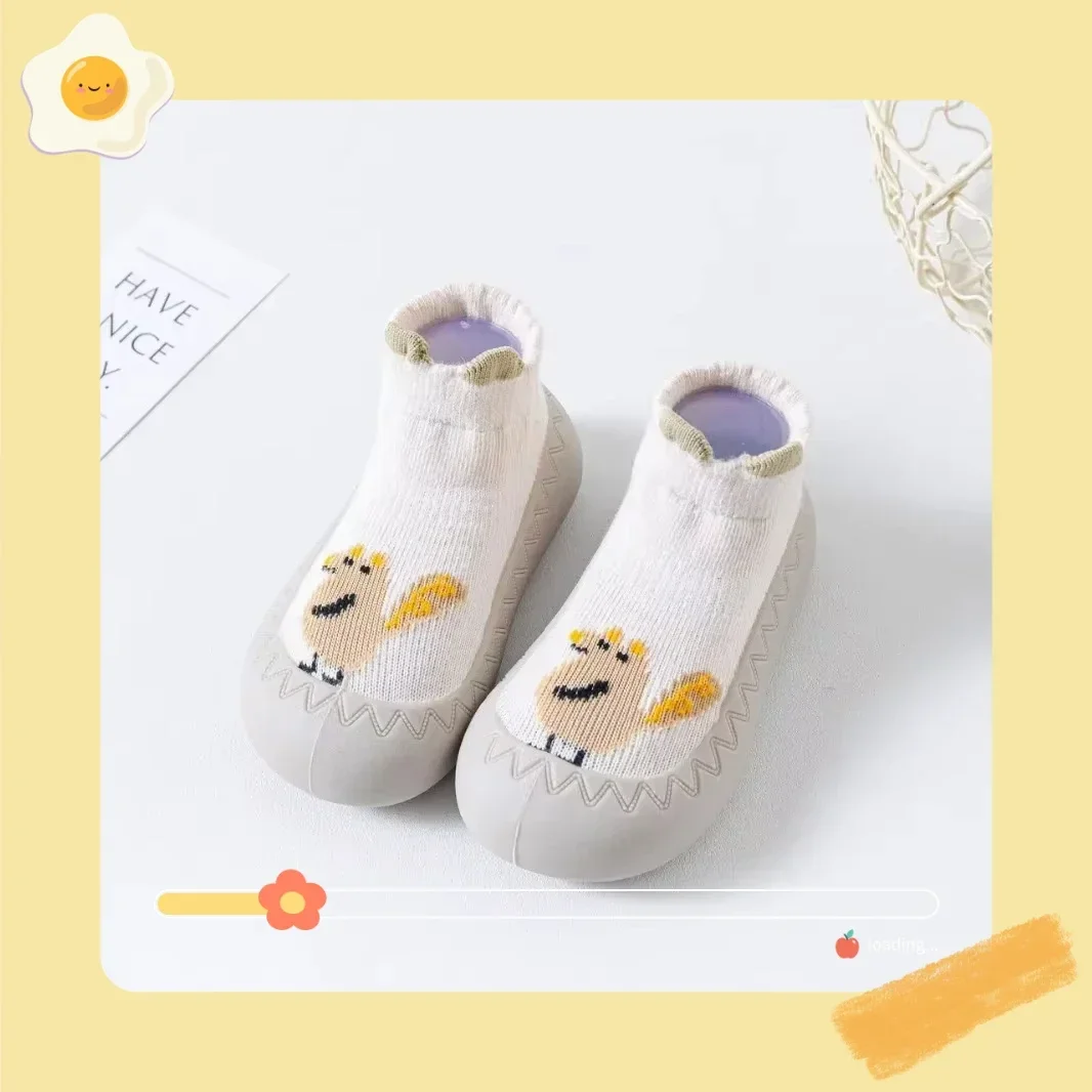 Классический стиль, весенне-осенние детские носки с героями мультфильмов, обувь для новорожденных, Нескользящая обувь на резиновой подошве для малышей, детская обувь