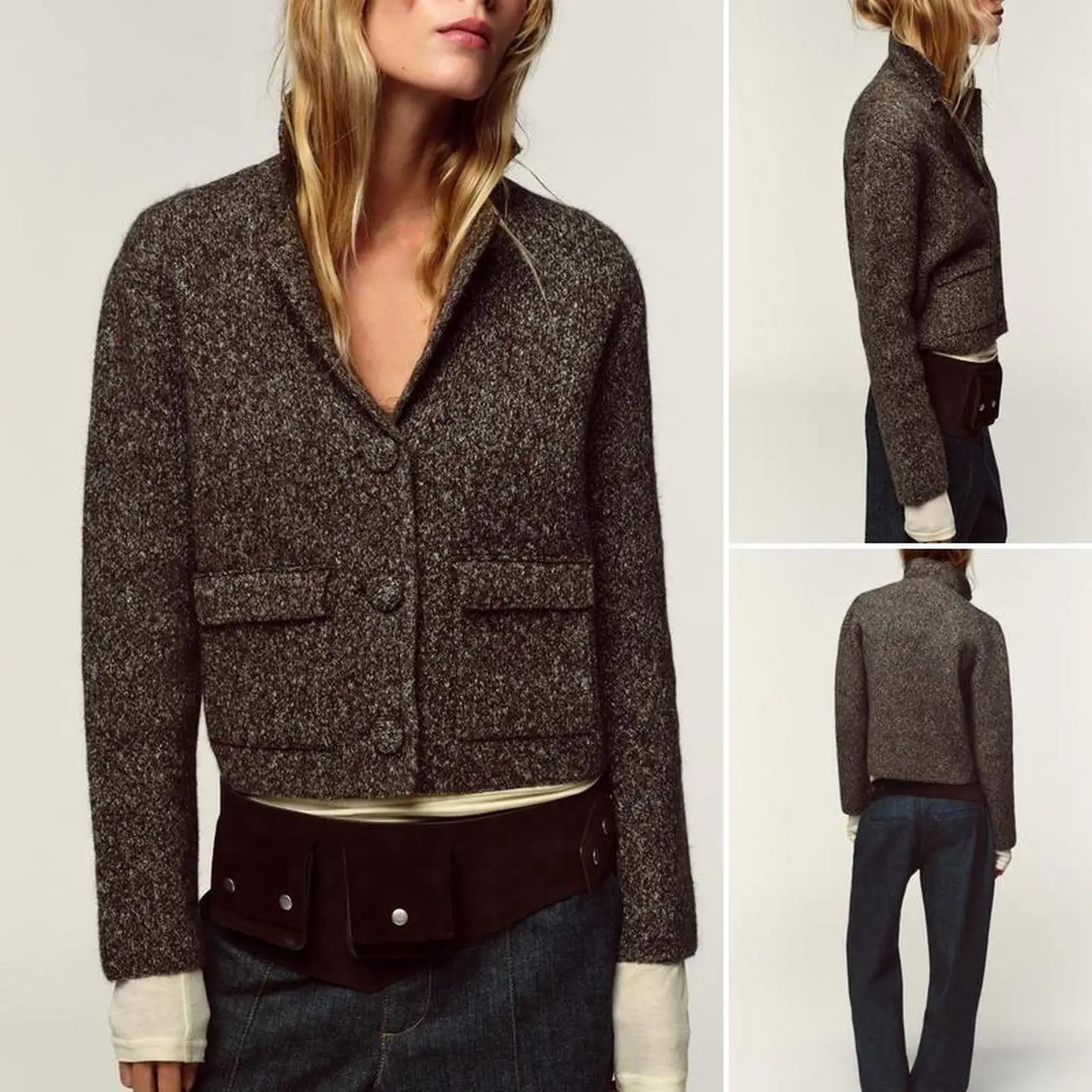 

Повседневное вязаное длинное пальто-све с отложным воротником Повседневное женское пальто ort Length Color на пуговицах