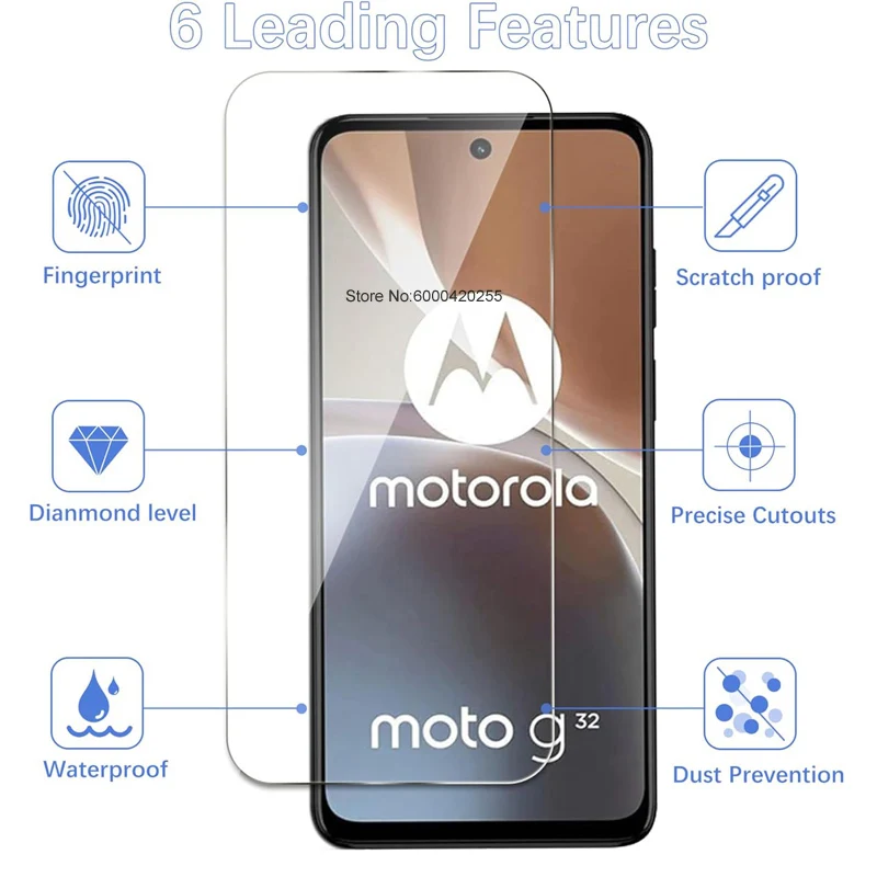 3PCS Tempered Glass For Motorola Moto G13 G14 G23 G53 G54 G73 G84 G22 G32 G42 G52 G62 G72 G82 G71 E22 E32 Screen Protector Glass