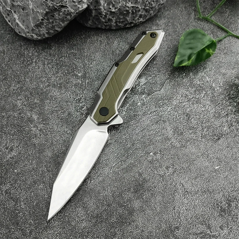 High Quality KS 1369 Assisted Flipper Folding Pocket Knife Stonewashed Blade Outdoor Tactical Knives Survival Camping Tools