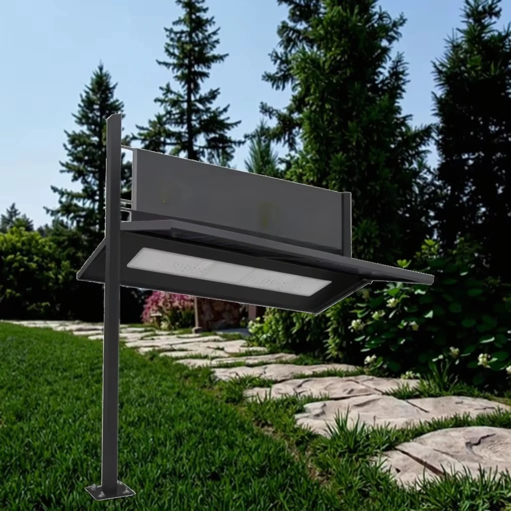 Solar-Powered Advertising Canopy with Integrated Shelter and Lighting