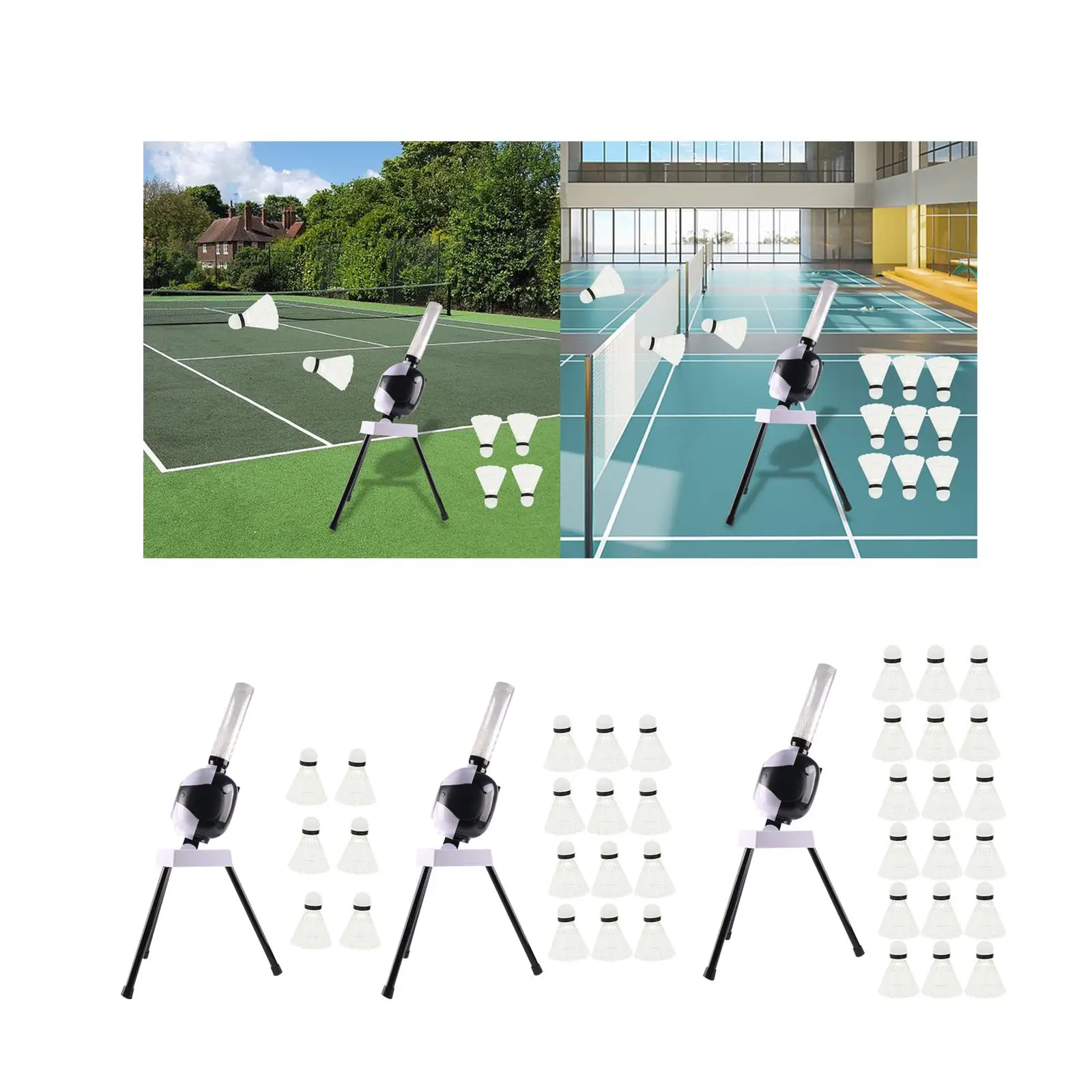 

Automatic Badminton Serve Machine Professional Electric Trainer Device Badminton Ball Tosser for All Levels Kids Indoor Adults