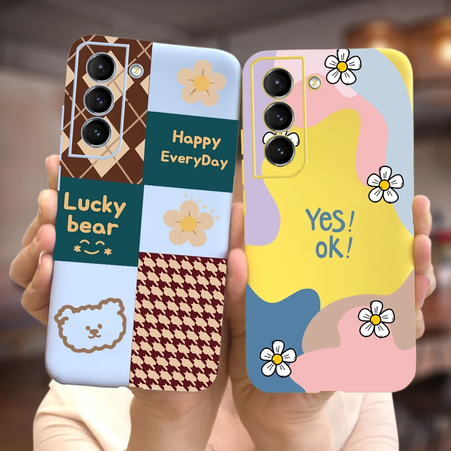 For Samsung Galaxy S21 FE Case S21 Plus 5G Soft Silicone Stylish Candy Painted Cover For Samsung S 21 Ultra S21+ S21FE Case Capa