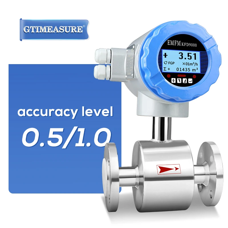 Electromagnetic Water Flow Meter Sewage Wastewater Salt Solution Modbus Water Flow Meter Milk Flow Meter SS 304 316