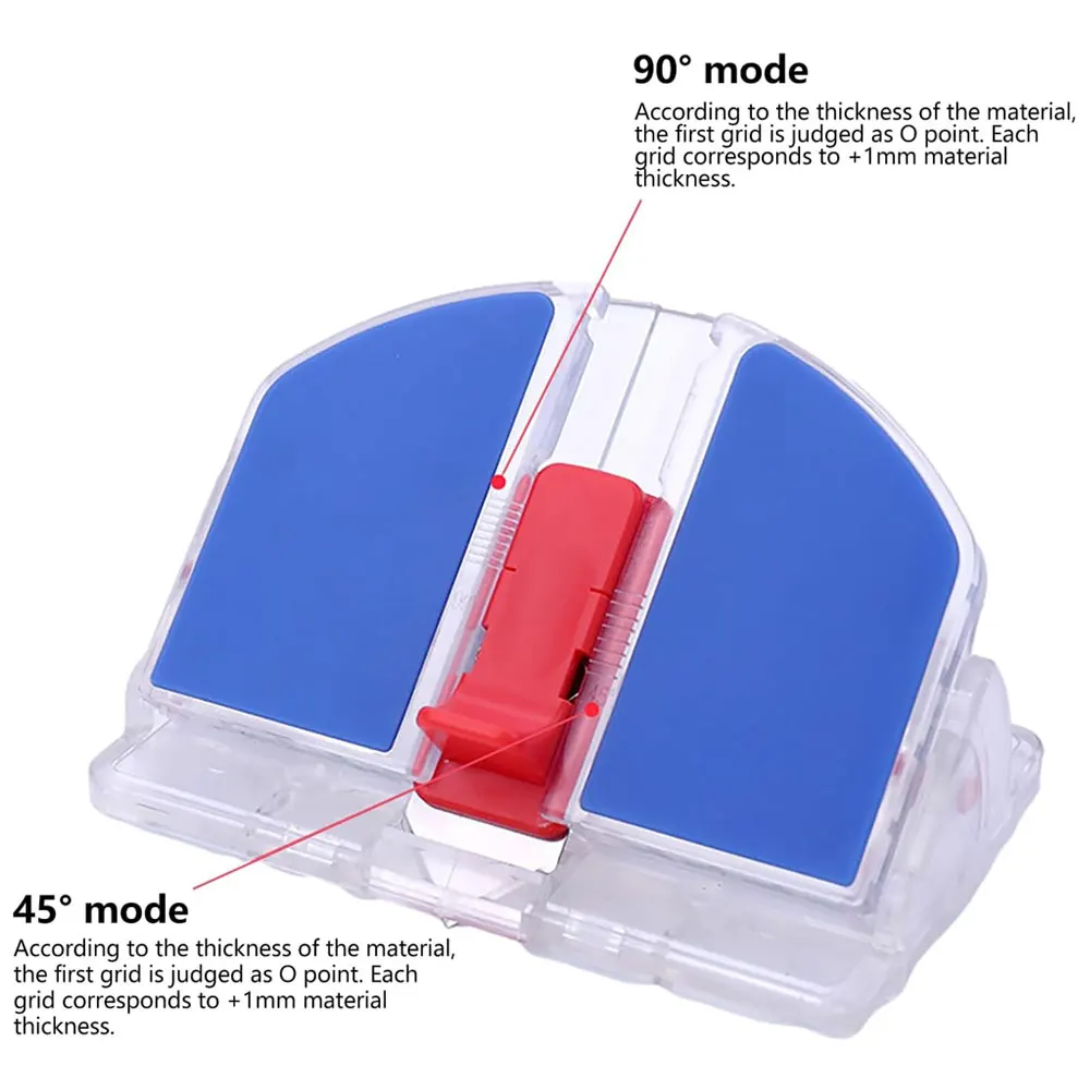 1 szt. wielofunkcyjny regulowany 45 °   i 90 °   nóż do cięcia skośnego, trwała konstrukcja z tworzywa sztucznego, odpowiedni do papieru kraft, płyty piankowej.