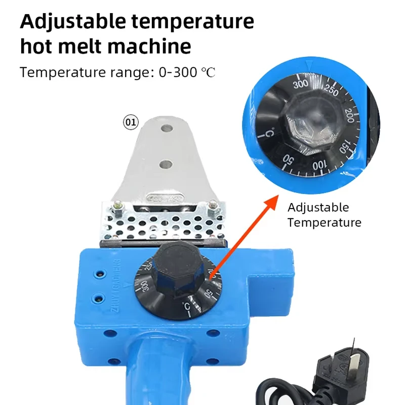 220V PU Round Belt Welding Machine Electric Connector Fuser Hot Melt Machine Polyurethane Strips Bonding Machine Belt Heater