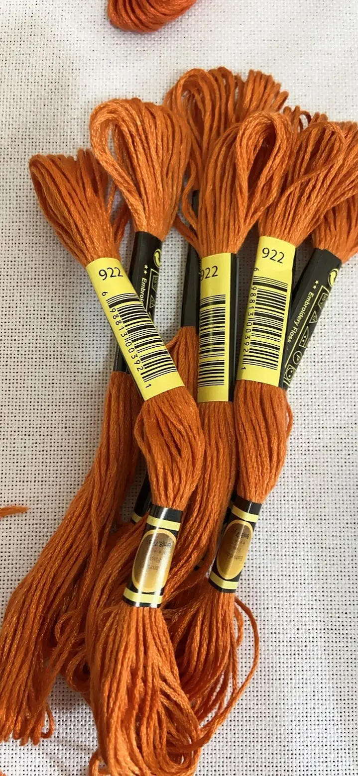 10 قطعة/LOL مجموعة عبر غرزة موضوع التطريز الخيط للمبتدئين DIY لا تكرار قوس قزح DMC كود 922