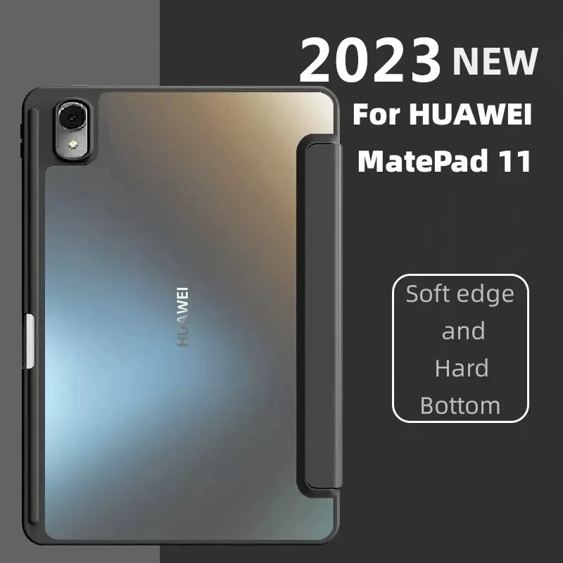 Newest Case For Huawei MatePad 11 2021 2023 Air 11.5 inch Tablet HD Acrylic Hard Backboard PU Leather Smart Cover Protector