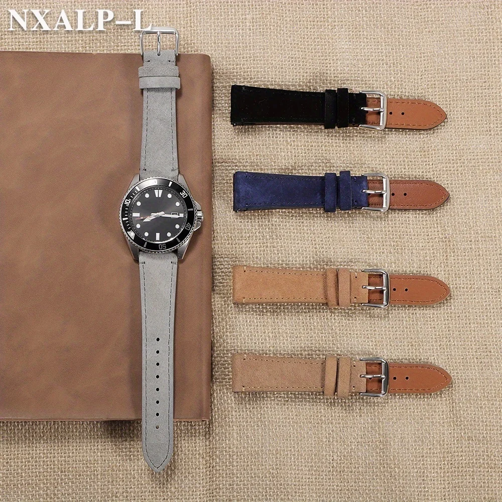 สายรัดข้อมือหนังลูกวัว 20 มม.22 มม.หนังนิ่ม QUICK RELEASE นาฬิกาสําหรับ Seiko สําหรับ Omega สร้อยข้อมือผู้หญิง & ผู้ชายอุปกรณ์เสริม
