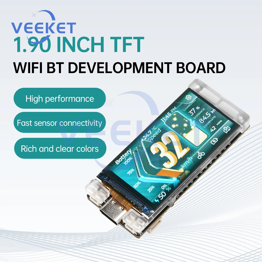 Esp32-S3-R8 Lorawan Protocol Bt Wifi Development Board With 1.9-Inch Tft Ht-Vmt190 Development Board Module