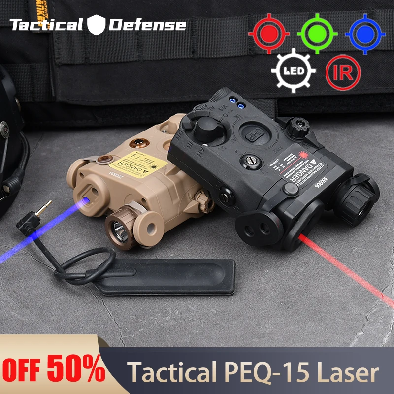 Tactical Airsoft UHP AN PEQ-15 Red Dot Green Blue Laser Pointer Sight PEQ IR Light Vision White LED Strobe M600 Flashlight Airso