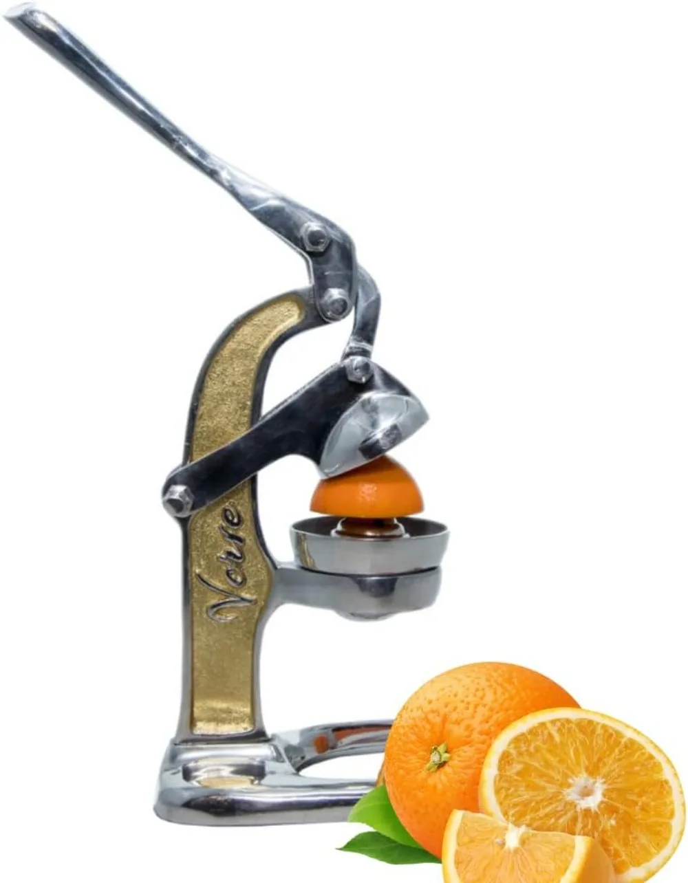 Hand Press Juicer for Fresh Squeezed Orange, Lemon, Lime, Grapefruit and Citrus Fresh Morning Drinks, Gold