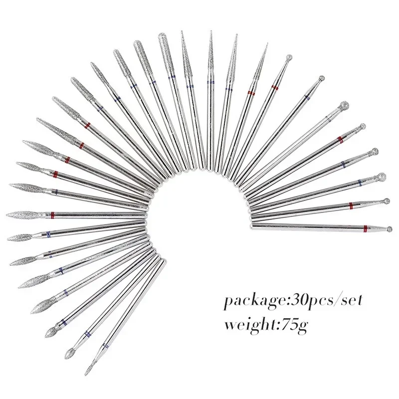 30 หัวเจียรโลหะผสม,เพชร Dead Skin ชุดเครื่องมือกําจัดเล็บ,CROSS Border เล็บขัดชุดหัวขายส่ง