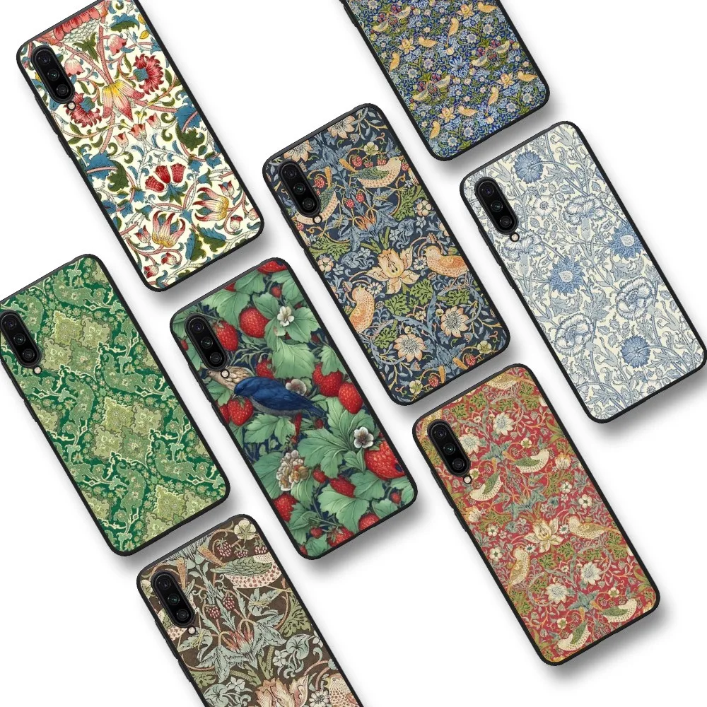 William Morris Strawberry art Phone Case For Xiaomi Mi 5X 8 9 10 11 12 lite pro 10T PocoX3pro PocoM3 Note 10 pro lite