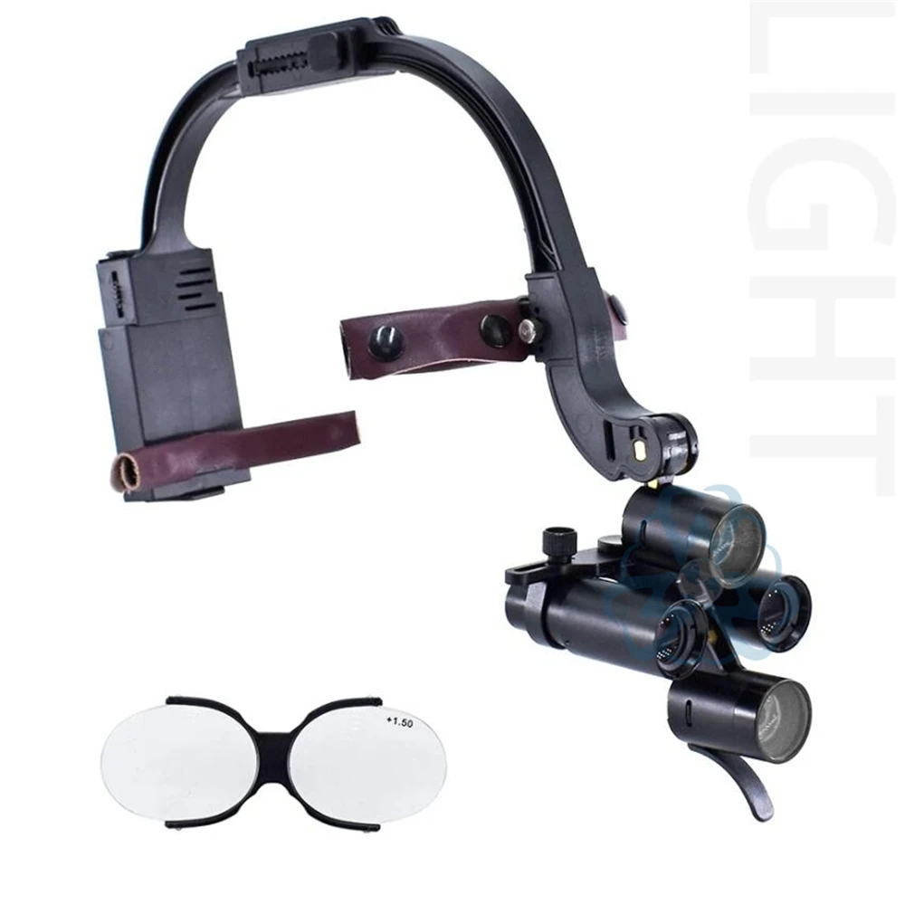 Dental LED Headlight Binocular 5X/6X Kepler Loupes Magnifie Headband Adjustable 5W Dentist Surgical Headlamp Dentistry