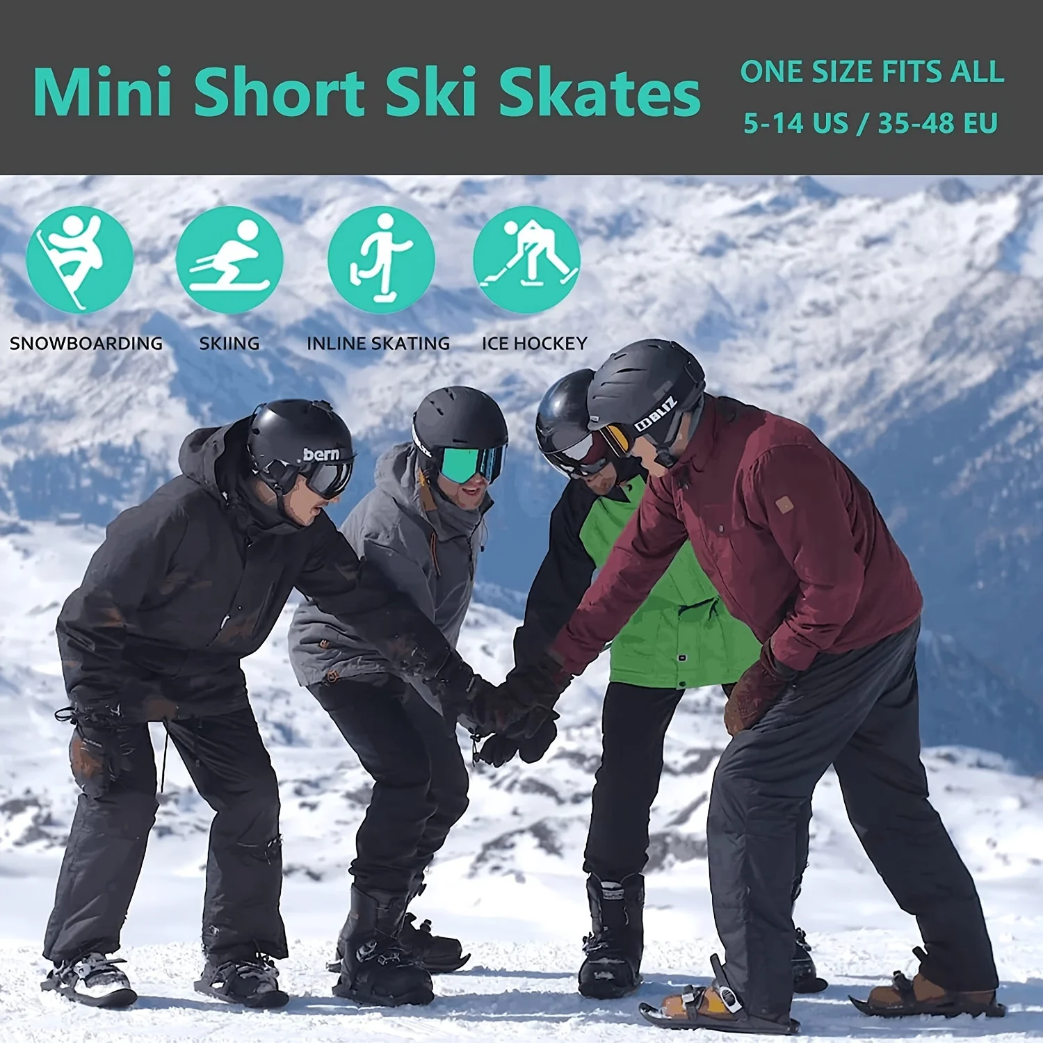 1 Pair Lightweight Mini Skiing Shoes for Winter Outdoor Sports, Small Snowboard Boots, Snow Supplies Support.