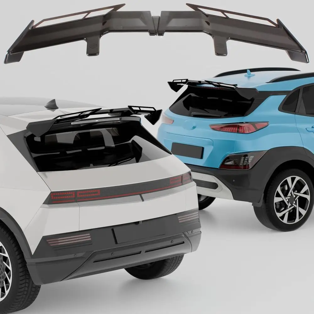 

Спойлер на крышу заднего окна, крыло, глянцевый черный, совместимый с Hyundai Accent Elantra GT Veloster Kona Venue Tucson Santa Fe Ioniq Ha