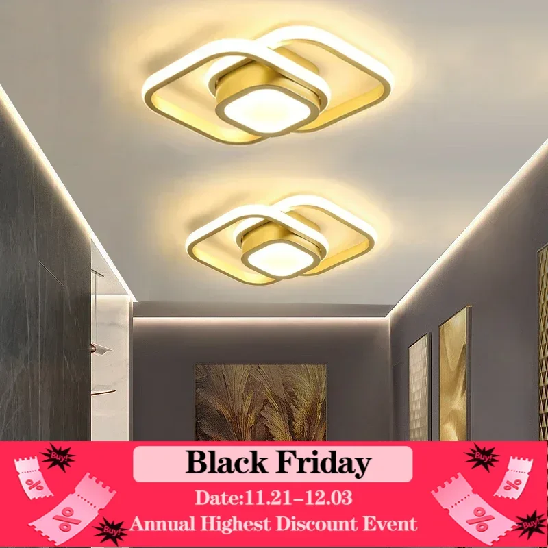 Modern LED Ceiling Light Square Round Fixtures Corridor Entryway Aisle Indoor Remote Control Led Home Decor Lamp Lighting Lustre