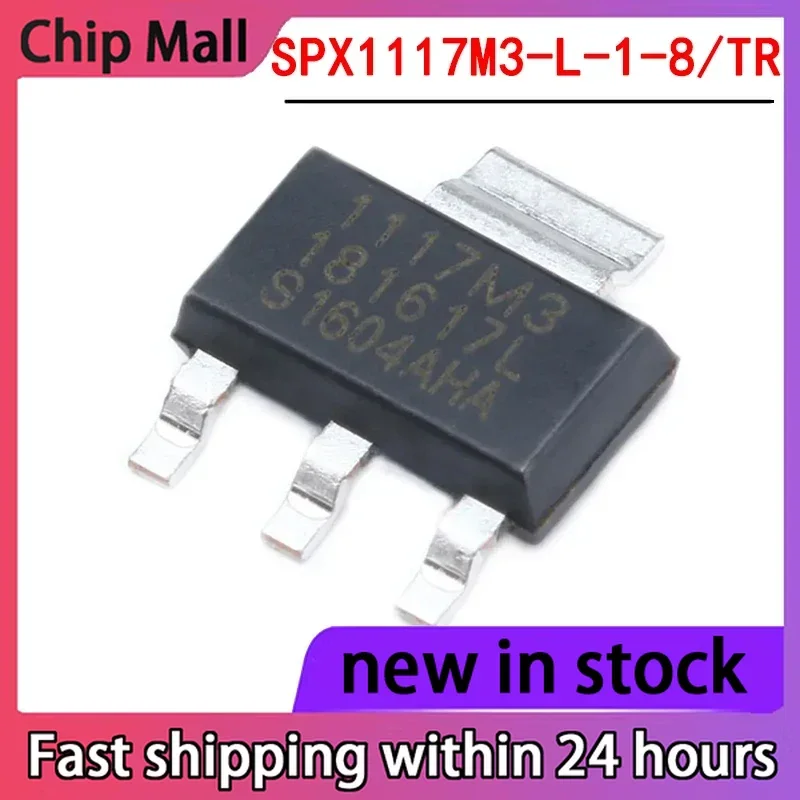 10PCS SPX1117M3-L-1-8/TR SOT-223 Low Voltage Differential Linear Regulator LDO Chip
