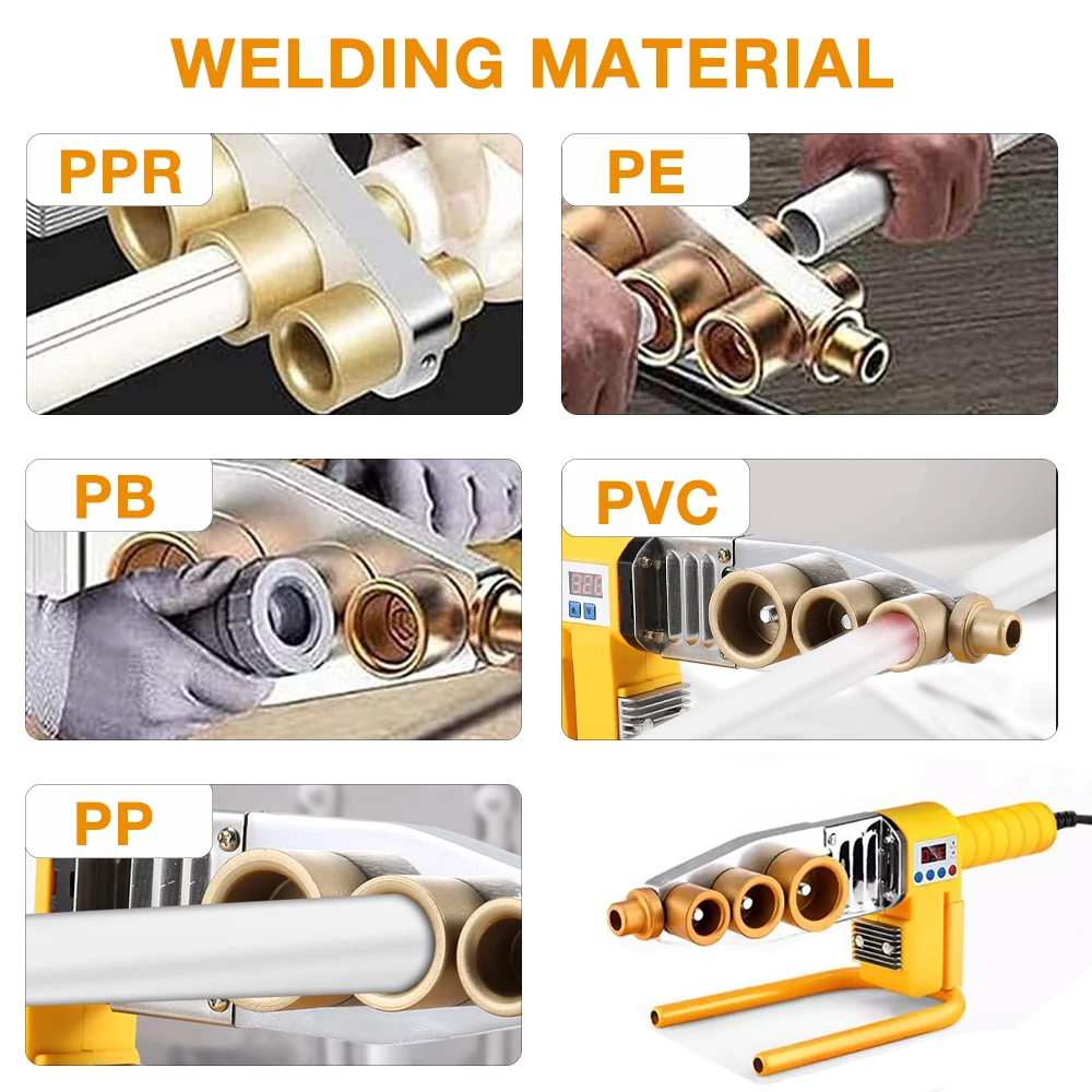 800/1000W Pipe Welding Machine 220V Pipe Welding Iron PB/PP/PE/PPR Pipe Welding Tools, Home Water Pipe Plastic Welding Tools