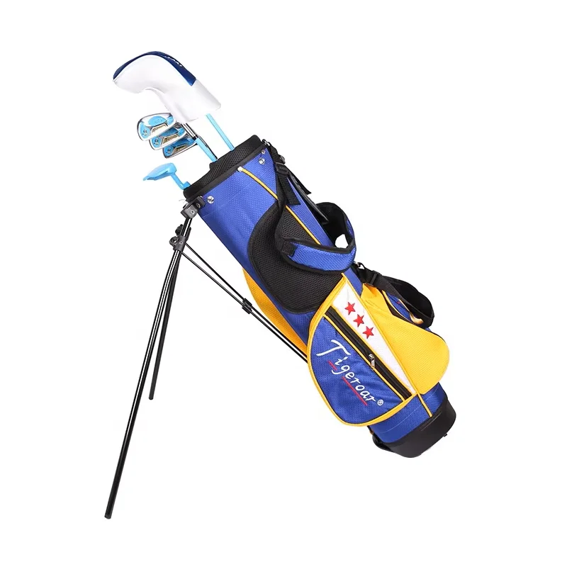 Singelila New Iron Golf Club Kids Complete Golf Club Set 3-12 Year Old Girls Boys Teen Par 5 Golf Bag Birthday Gift Iron Set