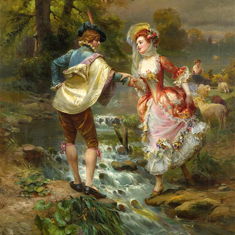 Customized products Photo Wallpaper 3D European Style Oil Painting Figure Murals Living Room Hotel Entrance Background Wall 8d