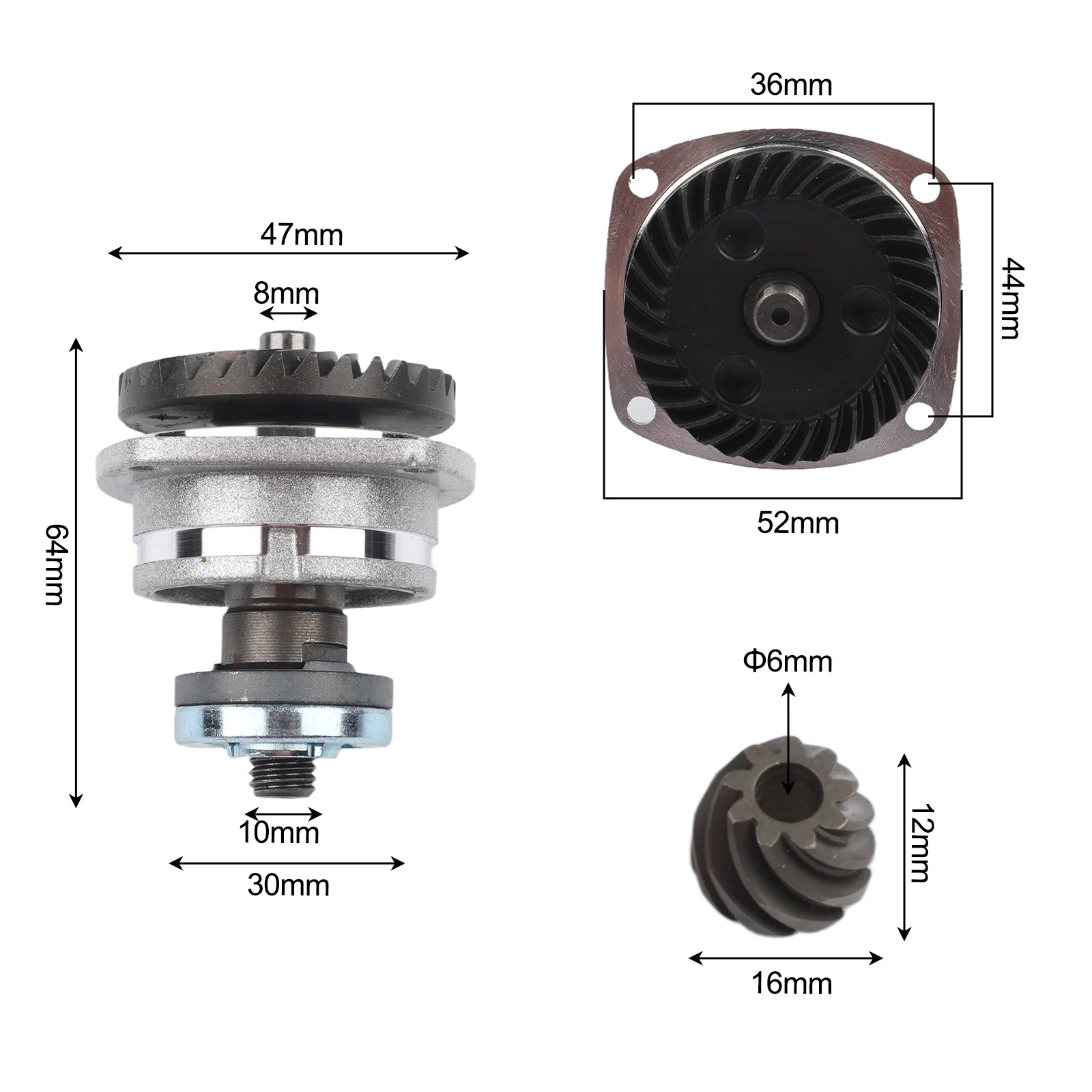 

Запасная шестерня для угловой шлифмашины 9523B, черная, новая, неиспользованная, запчасть для электроинструмента