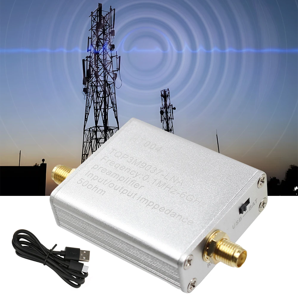 100K-6GHz Wideband Low Noise Amplifier 20dB High Gain Preamplifier LNA Module for RF & Software Defined Radio (SDR) 5V